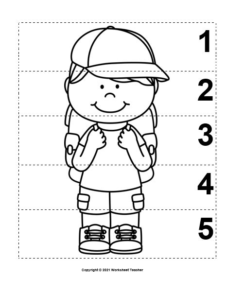 10 School Time Number Sequence Bandw Puzzles 5a1