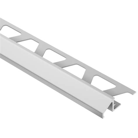 Stainless steel effect transition trim 10mm. Schluter Reno-U Satin Anodized Aluminum 5/16 in. x 8 ft. 2 ...