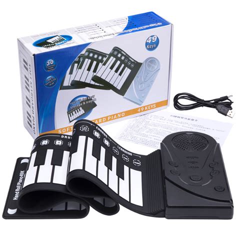 Portable 49 Keys Hand Roll-Up Piano MIDI Electronic Keyboard