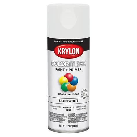 12 Oz Krylon K05577007 White Colormaxx Paint And Primer Spray Paint