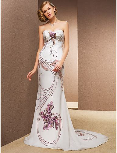 Maybe you would like to learn more about one of these? Trompete / Meerjungfrau Sweetheart Hof Schleppe Chiffon ...