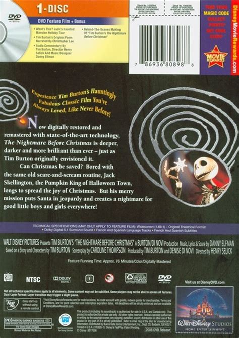 Free delivery and returns on ebay plus items for plus members. Nightmare Before Christmas, The (DVD 1993) | DVD Empire