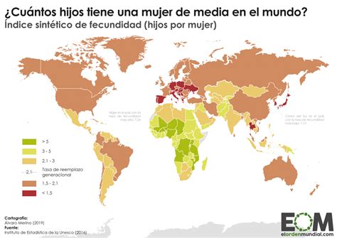 El Número De Hijos Por Mujer En El Mundo Mapas De El Orden Mundial Eom