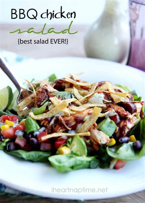 This easy chicken salad recipe is a healthier version of the traditional chicken salad we all love. BBQ Chicken Salad {best salad ever!} - I Heart Nap Time