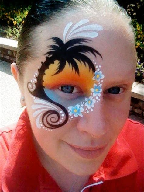 Tropical Sunset By Catherine Pannulla Face Painting Girl Face