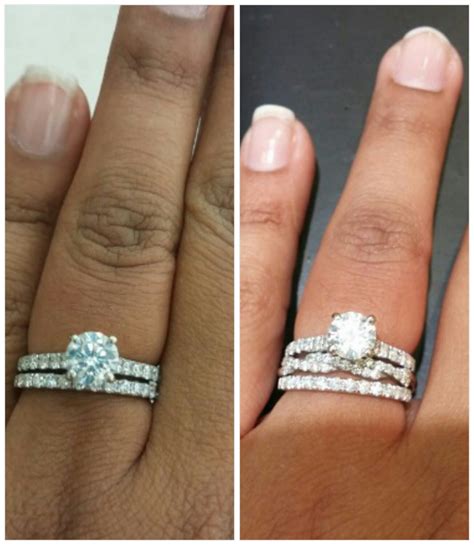 Choose the same metal as your engagement ring, or mix it up with a different precious metal. Stacked Rings