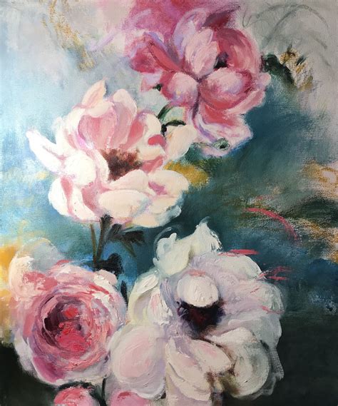 Dreaming In Pink By Camille Selhorst 20 X 24 Mixed Media Oil