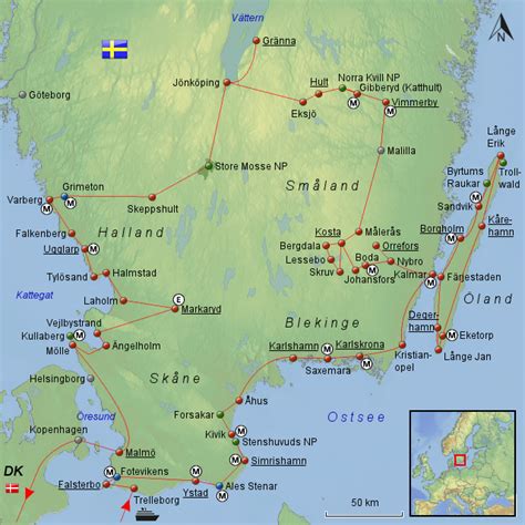Stepmap Südschweden 2014 Landkarte Für Schweden