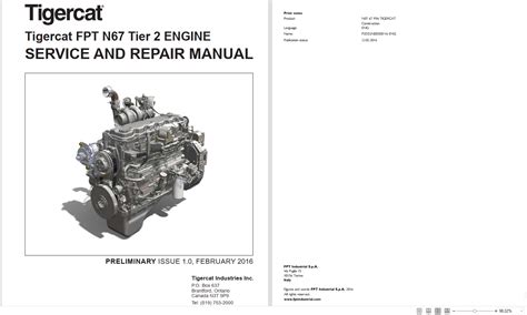 Tigercat Fpt Engine Operator Maintenance Service Manuals