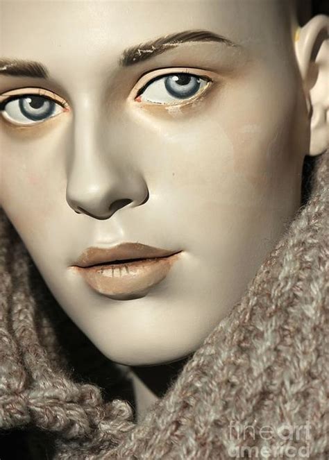 Closeup On Mannequins Face Greeting Card By Sophie Vigneault