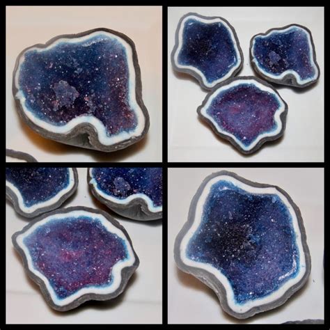 Für den letzten schliff nehmen wir die massen, die wir in spritzbeutel umgefüllt haben und gestalten damit eine bunte. Funkelnde Geoden aus Zucker (Sparkling geodes made of ...