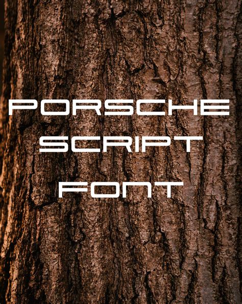 Porsche Font Free Download