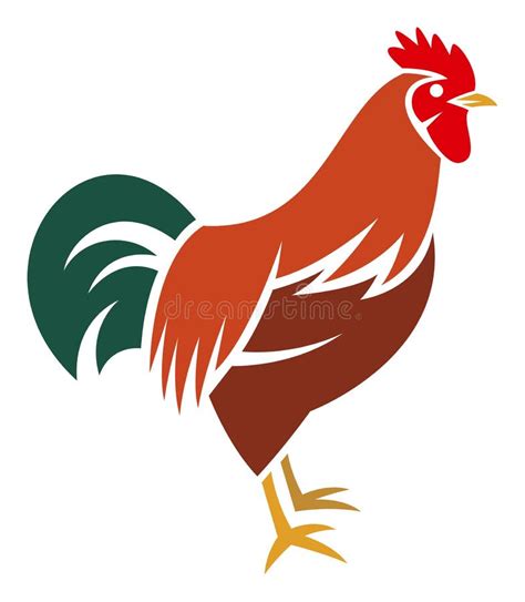 Stylized Rooster Stock Vector Image Of Farm Simplicity 32771715