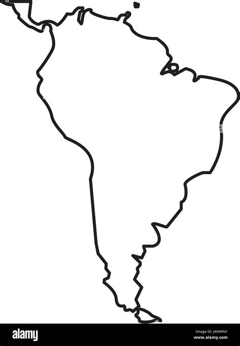 Southamerica America Map Outline Hi Res Stock Photography And Images