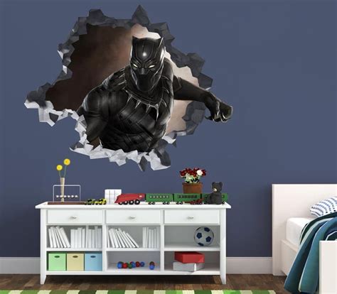 Black Panther Captain Wall Decal Decor Sticker Vinyl Etsy In 2020