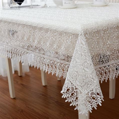 799us Victorian Rectangular Lace Tablecloth Floral Top Quality
