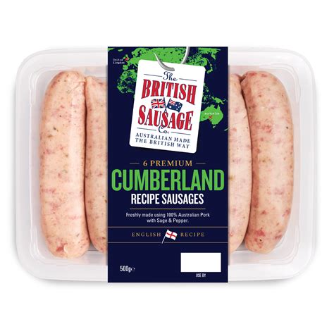 6 Premium Cumberland Recipe Sausages • The British Sausage Ham And Bacon Co