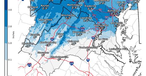 Updated Winter Weather Advisory Extended Into Fairfax Alexandria