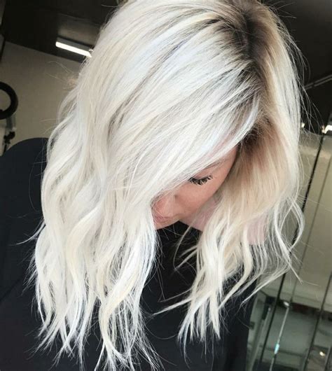 Icy Platinum Blonde With Shadow Root Rootse