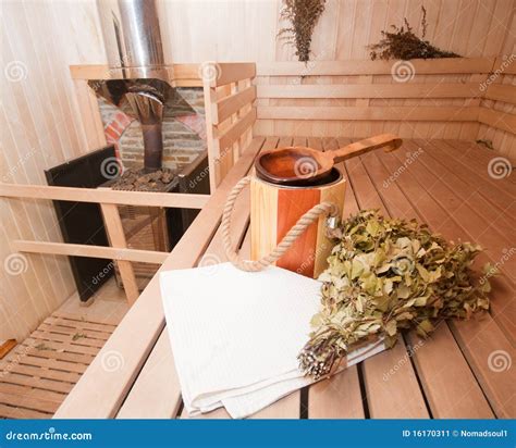 Finnish Sauna Stock Image Image Of Leaf Comfortable 16170311