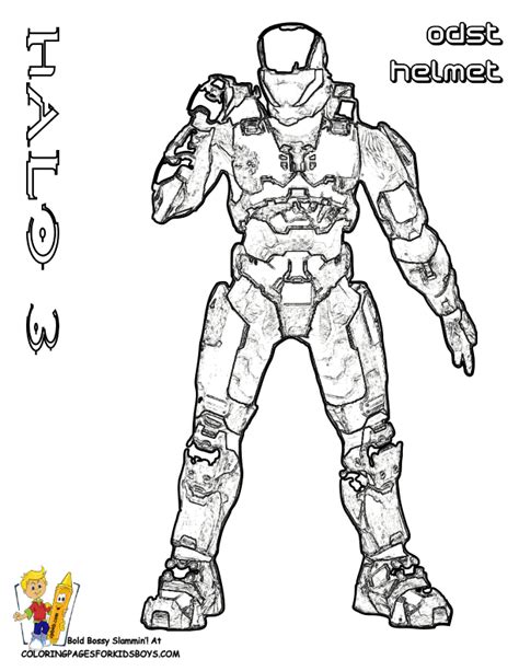 Halo 3 Odst Coloring Pages Coloring Home
