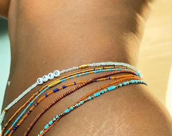 Purity African Waist Beads African Waist Beads Belly Beads With Clasps