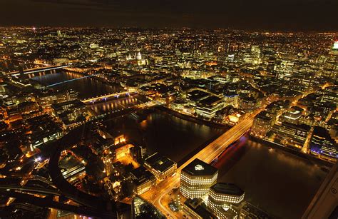 Free Photo London Night City Panorama Views Of The City Light