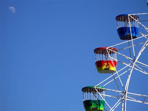 Free Images Vehicle Ferris Wheel Amusement Park Moon Blue Sky