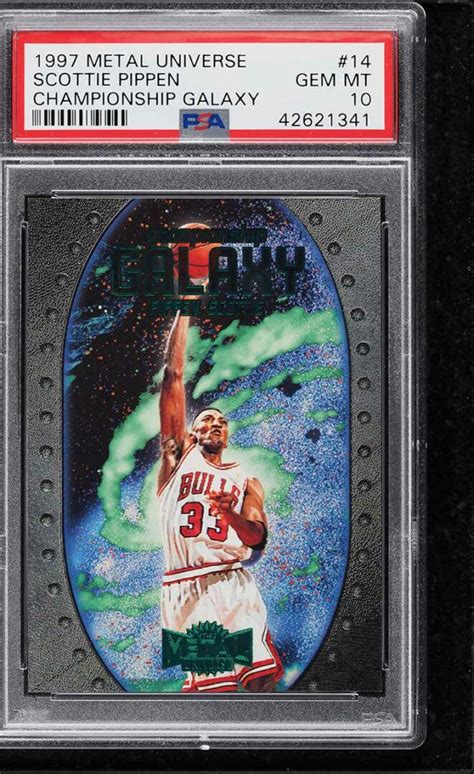 1997 98 Metal Universe Championship Galaxy Scottie Pippen 14 Psa 10 Gem Mint Mj Collection