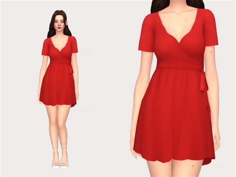 Download Wrap Dress Female The Sims 4 Mods Curseforge