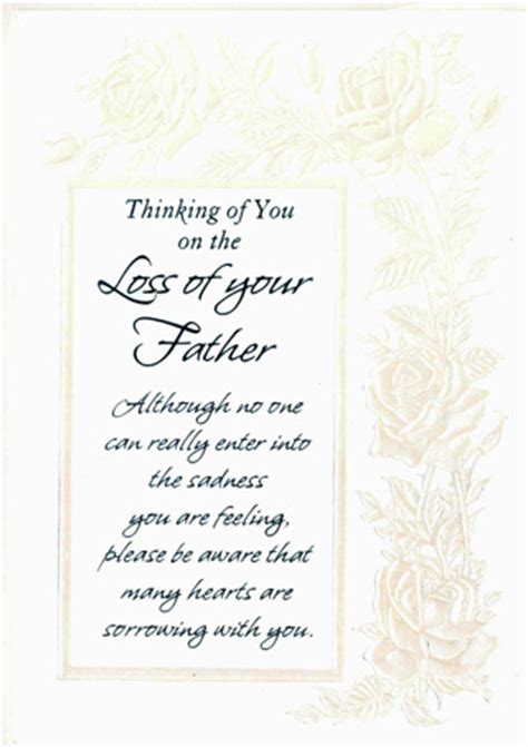 What can you say to a close friend who lost such. Free: Sympathy Card Loss of Father New Card w envelope ...