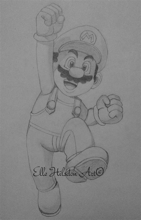 Super Mario Drawing By Ehilsdonphotography On Deviantart