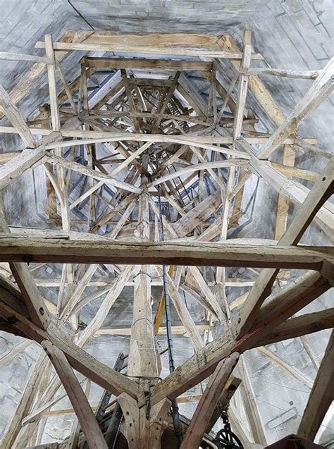 13th Century Scaffolding Inside Spire Of Salisbury Cathedral Photo By