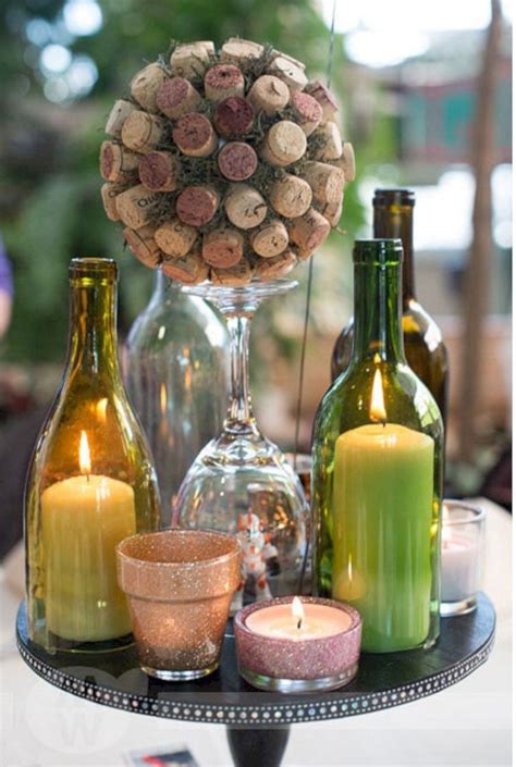 58 Simple But Beautiful Wedding Centerpiece Ideas Using Wine Bottles
