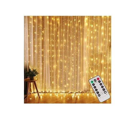 Warm White Window Curtain Lights 300 Led String Light Twinkle Etsy