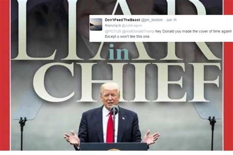 Parody Time Magazine Cover Calling Donald Trump Liar In Chief Goes