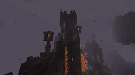 A Small Blackstone Castle In The New Nether Biome Rminecraft