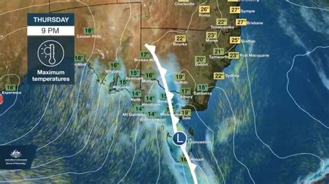 Cold Fronts Forecast For Southeastern Australia