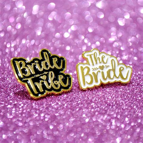 The Bride Wedding Hen Party Enamel Lapel Pin Badge By Wedfest