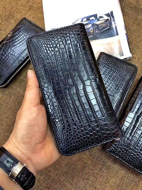 Classic Genuine Alligator Wallet Leather Wallet Mens Alligator