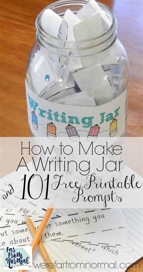 Sheryl sonnacchio 5th grade sra imagine it! Make A Writing Jar (Plus 101 Prompts to Fill it!) | Far ...