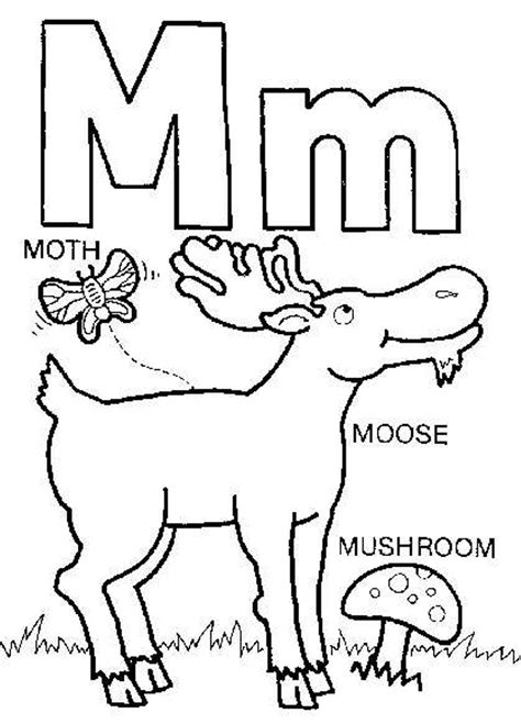 Letter M Coloring Page Preschool Alphabet Coloring Pages Free
