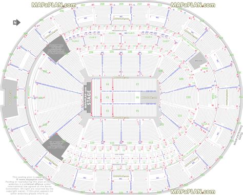 Orlando Amway Center Detailed Seat And Row Numbers End Stage Concert