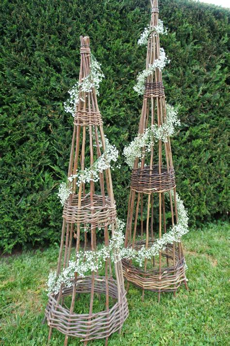 Made from a natural willow these classic garden obelisks are easy to fix in place. diary of a florista: What Katie Did