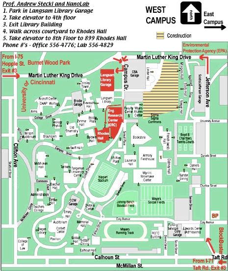 University Of Cincinnati West Campus Map Map