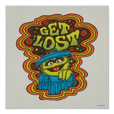Oscar The Grouch Psychedelic Poster Zazzle