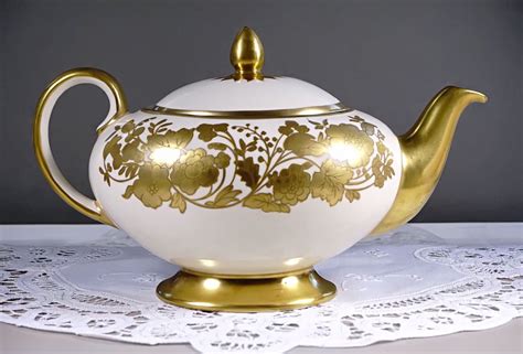 Sadler English Teapot Ivory With Trailing Gold Flowers And Etsy Tea