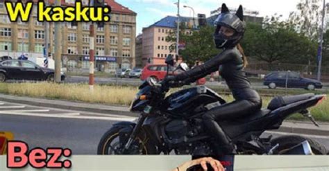 Dziewczyna Na Motorze W Kasku - Kobieta kot – w kasku i bez – LOLS.PL – Najlepszy Humor, Demotywatory