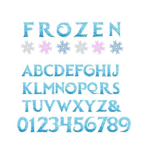 5 Frozen Alphabet Clipart Printable Frozen Letters And Etsy Frozen