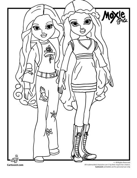 Moxie Girlz Coloring Page Coloring Home